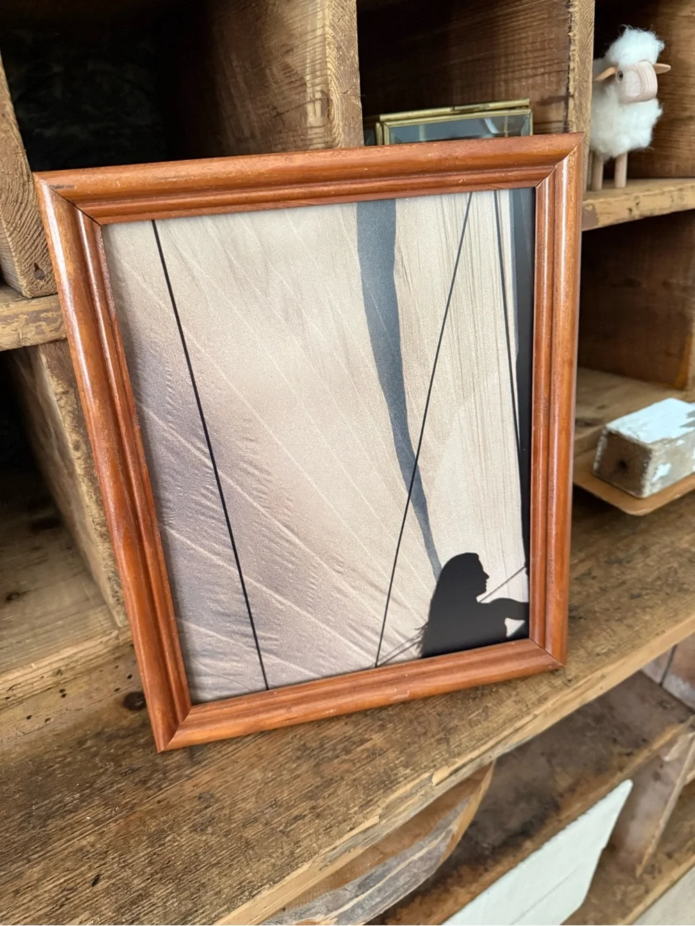 Vintage Wood Photo Frame in Honey Warm Brown